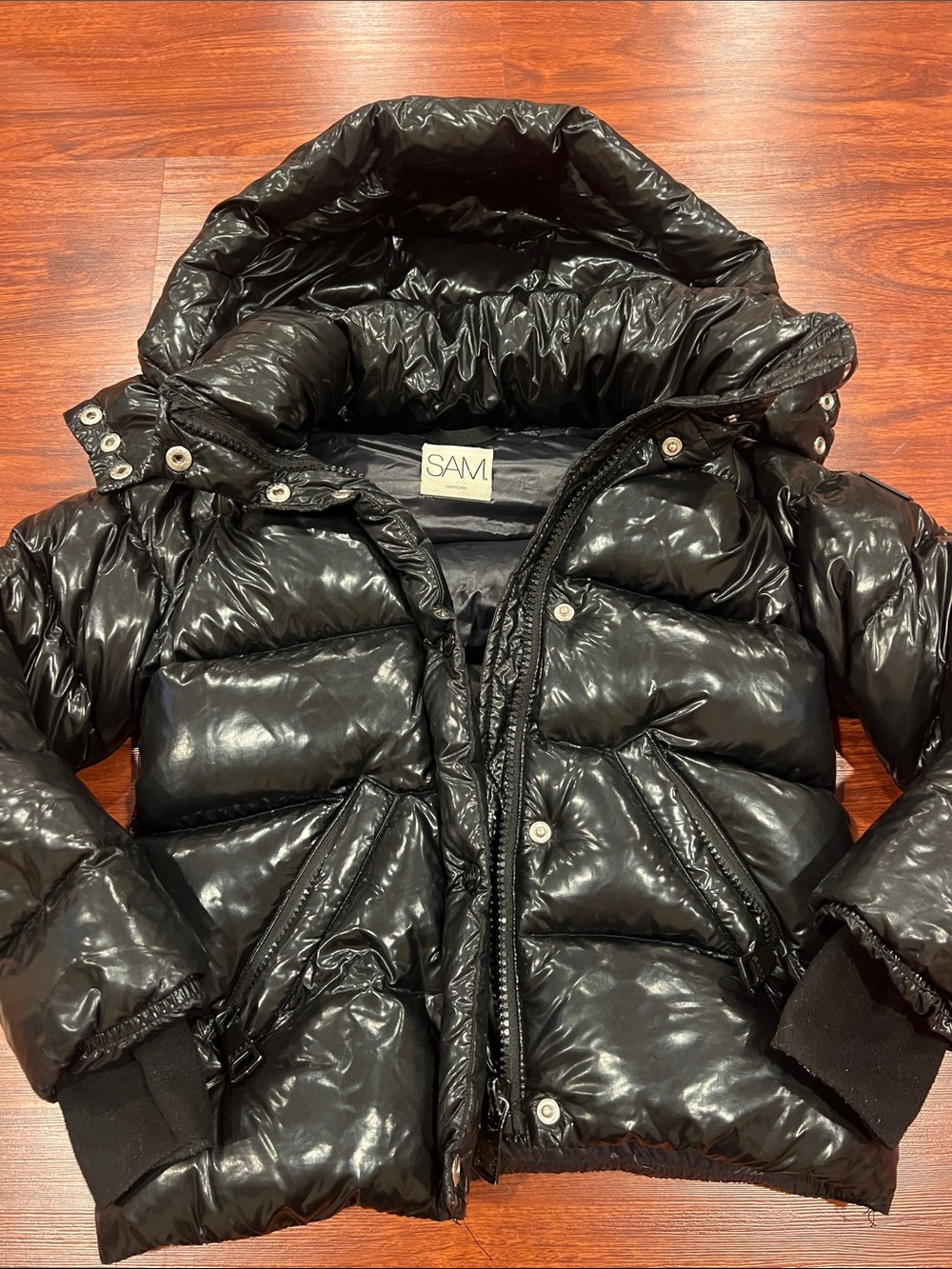 Boys Girls Kids Sam Down Winter Coat Size 8 Black